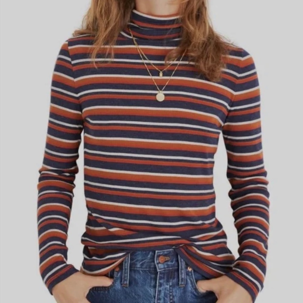 Madewell Striped Turtleneck